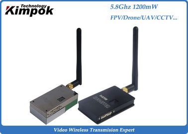 China 1200mW Analog Video Transmitter , 5.8Ghz Wireless CCTV Video Transmitter &amp; Receiver supplier