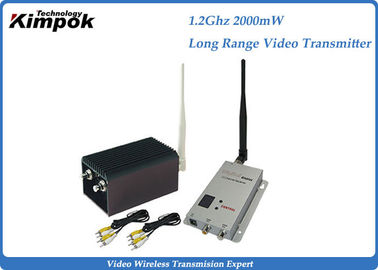 China 900Mhz / 1200Mhz Wireless Analog Video Transmitter and Receiver with 2000mW RF for Long Range supplier