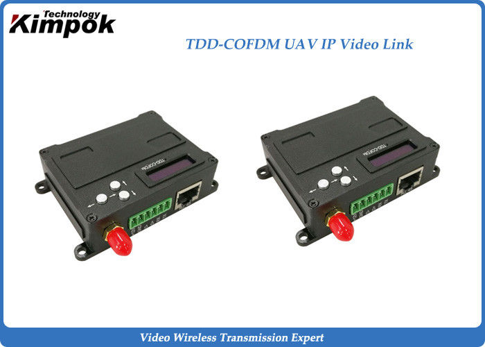 RJ45 Wireless UAV Video Link 10km LOS Wireless Ethernet Transceiver 1W COFDM Transmitter with Data Radio