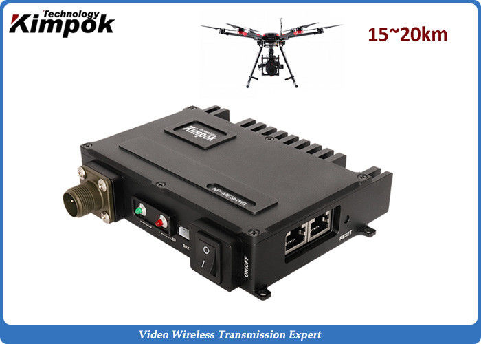RJ45 Mini UAV Video Link 30dBm Robust Narrowband Ethernet Wireless Mesh 20km LOS