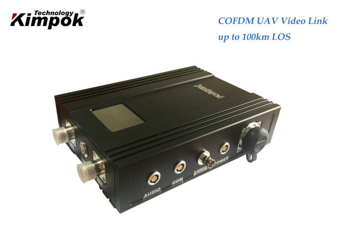 60-100KM COFDM UAV Video Transmitter with AES Encryption and H.265 Decoding