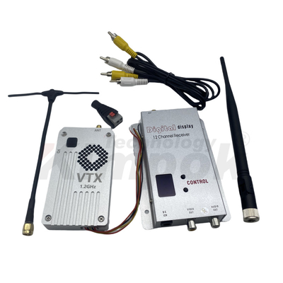 1.2G 5W Wireless Video Transmitter and Receiver 1.2Ghz VTX VRX 1080-1360M FPV Video Long Range Transmission