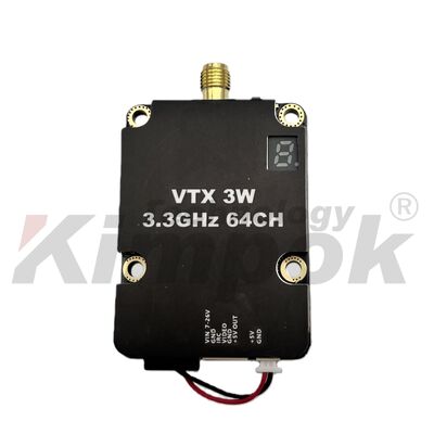3.3GHz 3W 64CH Analog Video Transmitter with IRC Control for FPV and UAV Applications