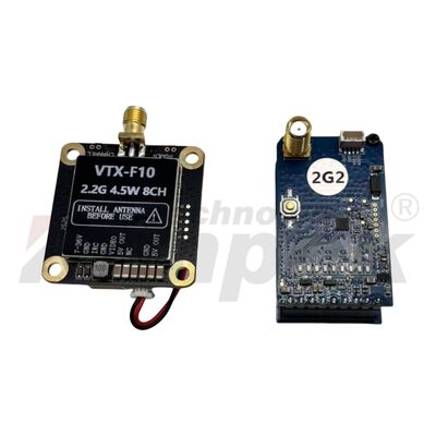 2.2G 4.5W FPV VTX Video Transmitter with 8 Channels for Stable Drone Image Transmission